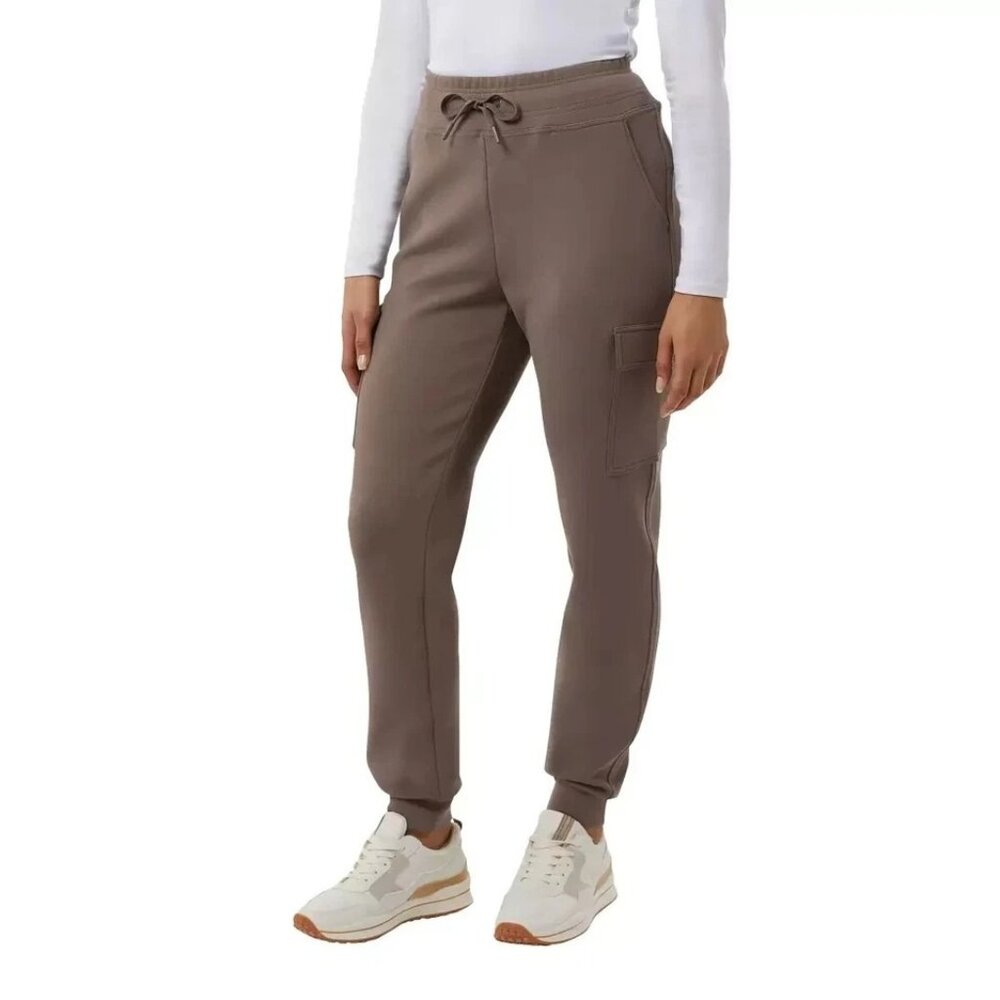 32 Degrees Women M Cargo Jogger Pants Tech Fleece Athletic Elastic Drawstring